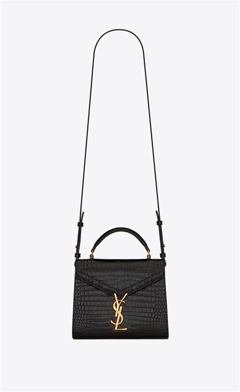 ysl black crocodile bag|cassandra bag YSL.